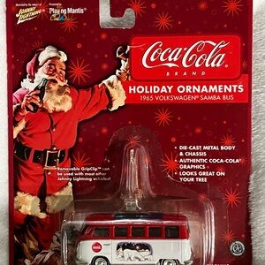 Johnny Lightning SeriesCoca Cola Holiday Ornament - Red and White Volkswagen Bus